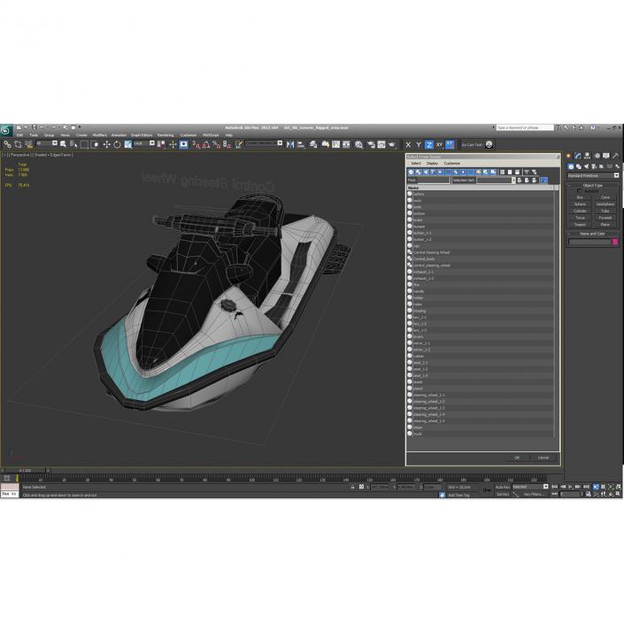 Jet Ski Generic Rigged 3D