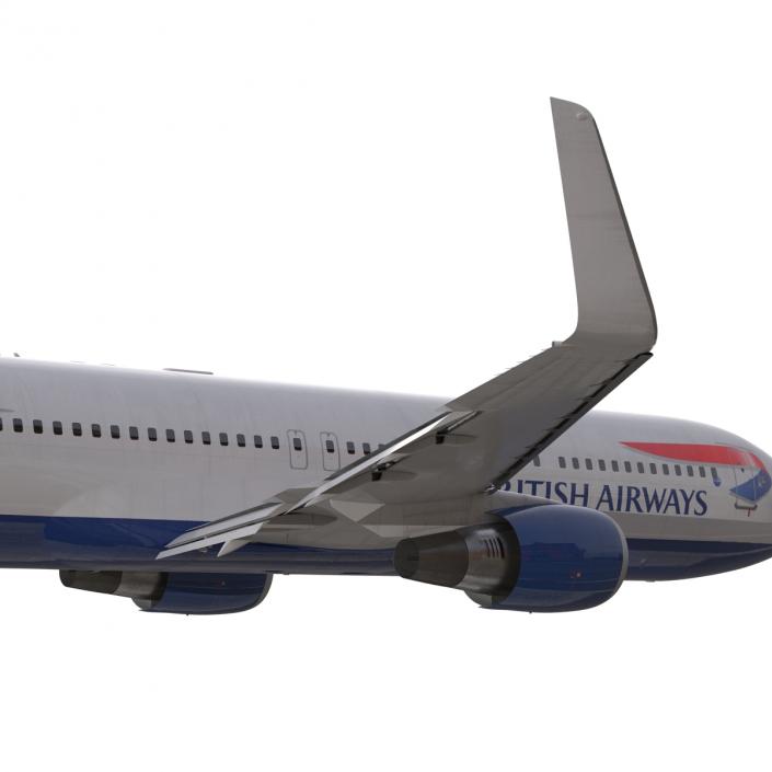 Boeing 767-300ER British Airways Rigged 3D model