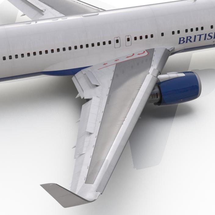 Boeing 767-300ER British Airways Rigged 3D model