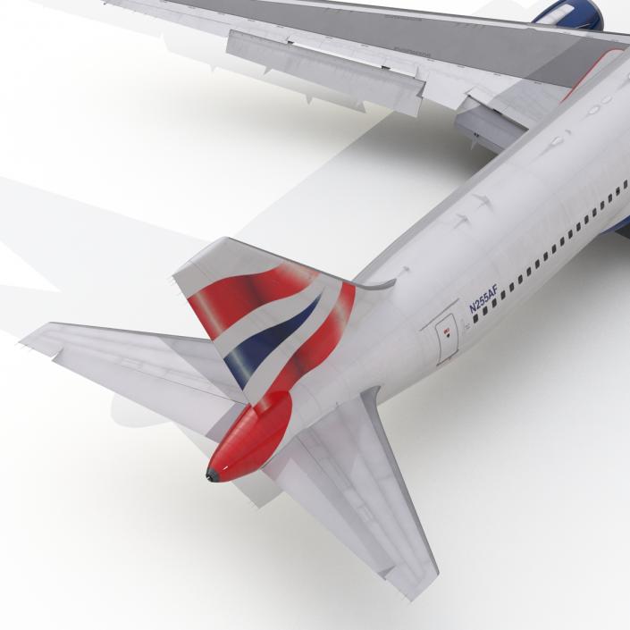 Boeing 767-300ER British Airways Rigged 3D model