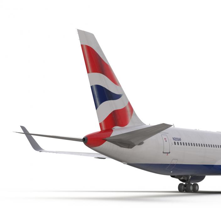 Boeing 767-300ER British Airways Rigged 3D model