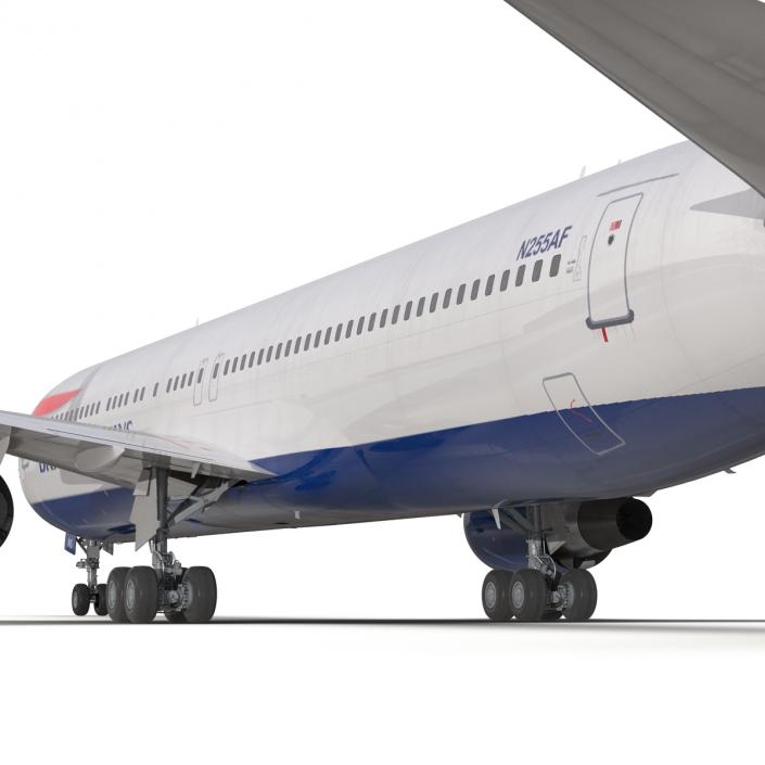 Boeing 767-300ER British Airways Rigged 3D model