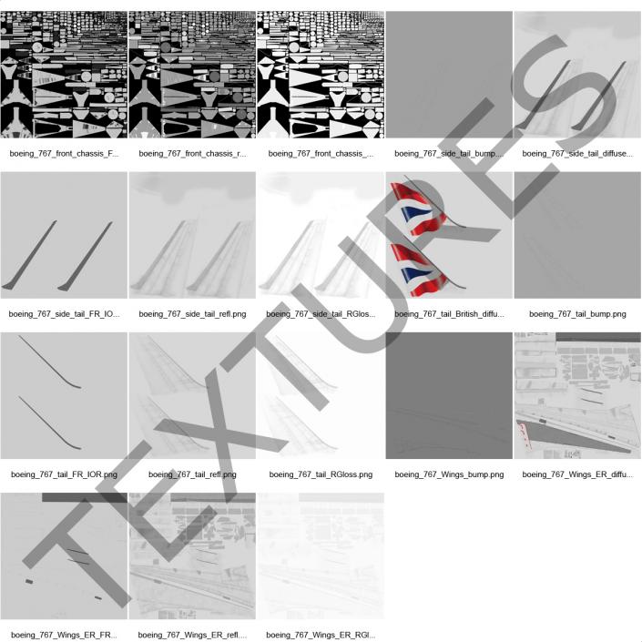 Boeing 767-300ER British Airways Rigged 3D model