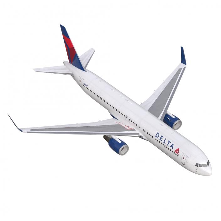 Boeing 767-300ER Delta Air Lines Rigged 3D model