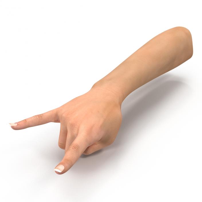 3D model Female Hand 2 Rigged