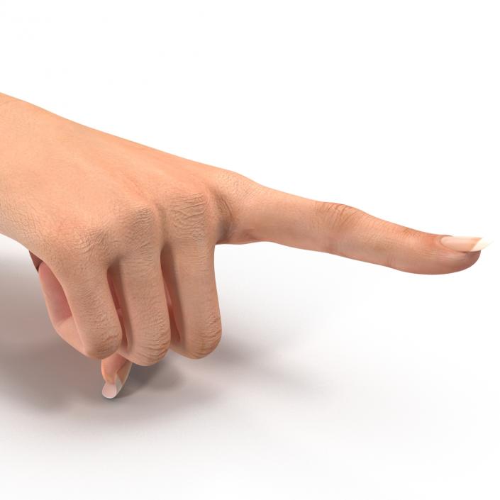 3D model Female Hand 2 Rigged