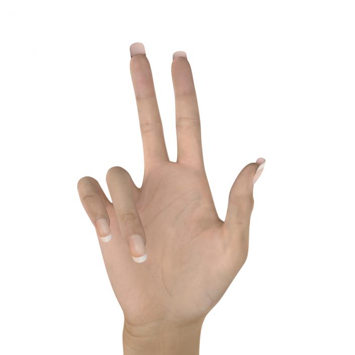 3D model Female Hand 3 Rigged