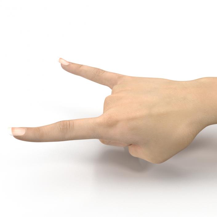 3D model Female Hand 3 Rigged