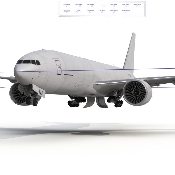 3D model Boeing 777 Freighter Generic Rigged