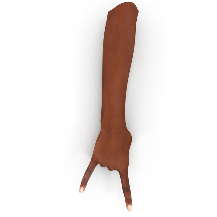 3D model Female Hand African American Rigged