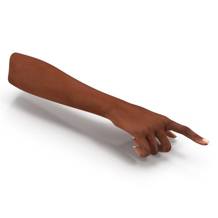 3D model Female Hand African American Rigged