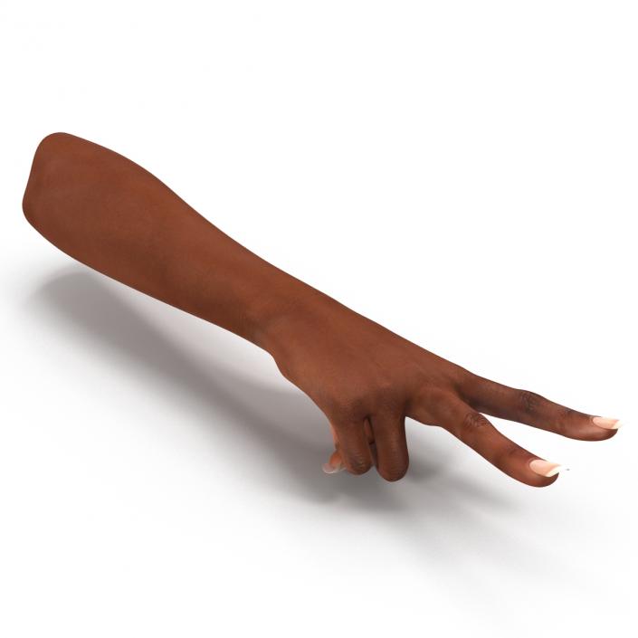 3D model Female Hand African American Rigged