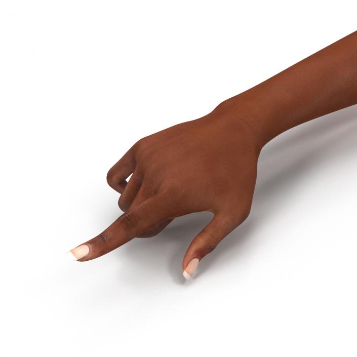 3D model Female Hand African American Rigged