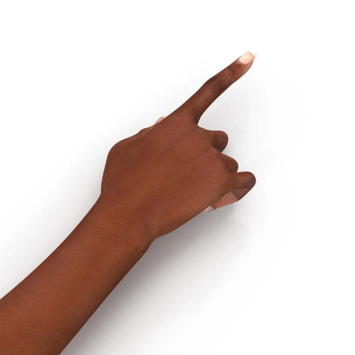 3D model Female Hand African American Rigged