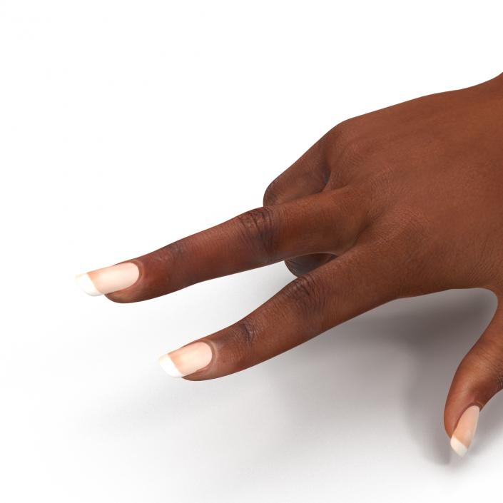 3D model Female Hand African American Rigged