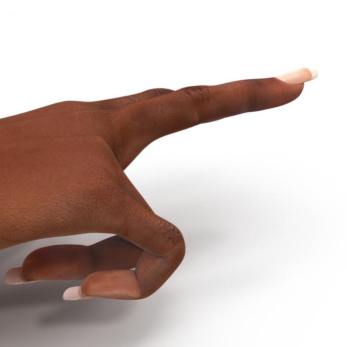 3D model Female Hand African American Rigged