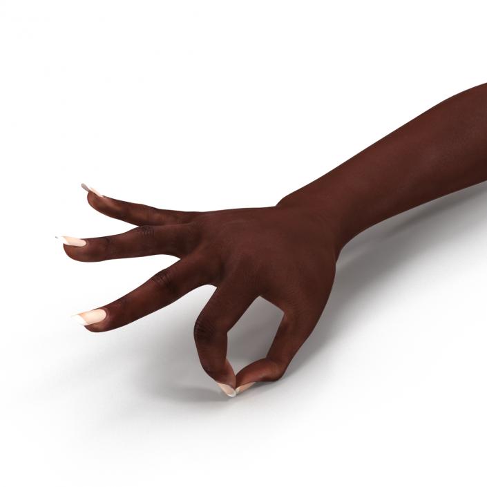 Female Hand African American 2 Pose 4 3D