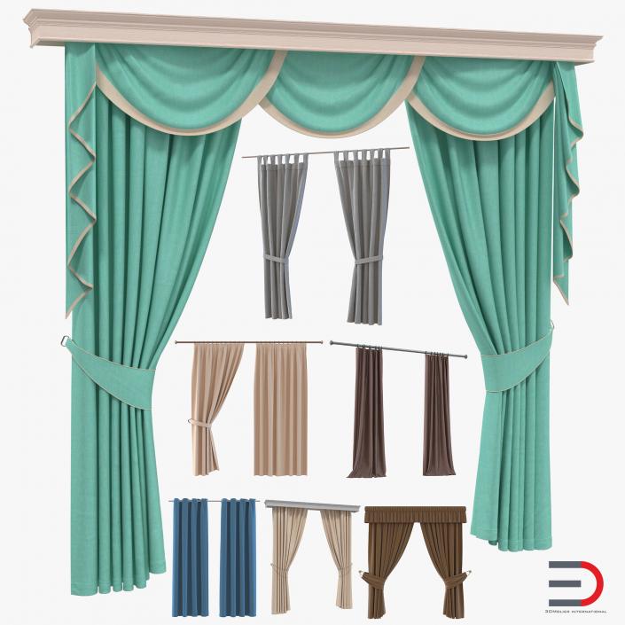 Curtains Collection 3D model