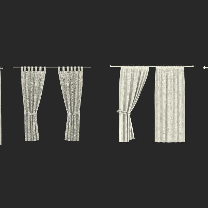 Curtains Collection 3D model