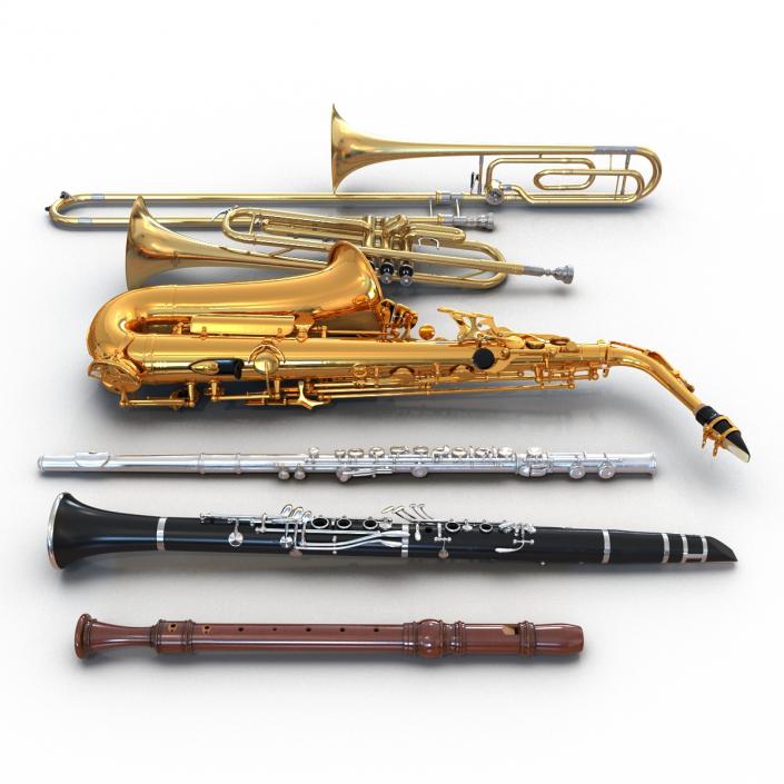 3D Woodwind Instruments Collection