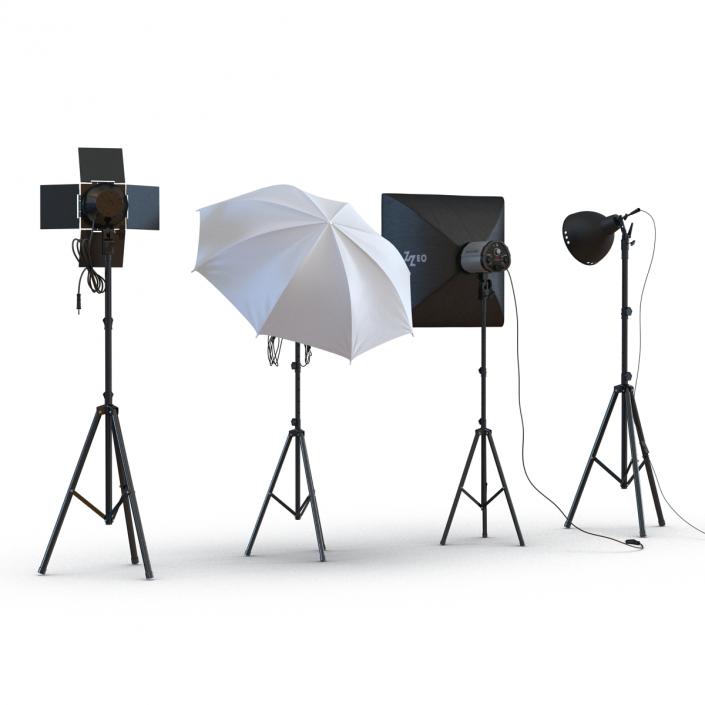 Photo Studio Lamps Collection 3D model