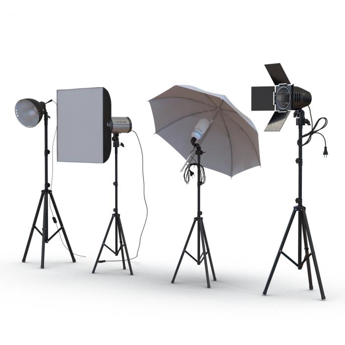 Photo Studio Lamps Collection 3D model