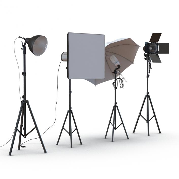 Photo Studio Lamps Collection 3D model