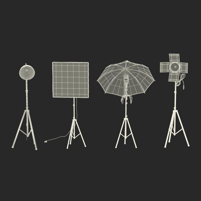 Photo Studio Lamps Collection 3D model