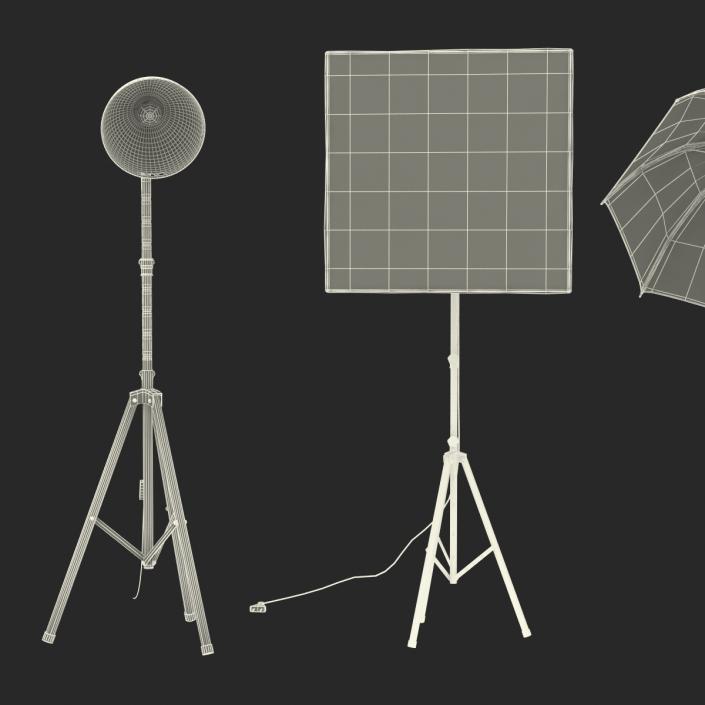 Photo Studio Lamps Collection 3D model