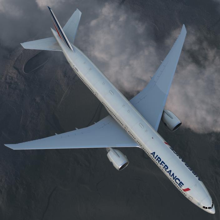 Boeing 777-300ER Air France Rigged 3D model