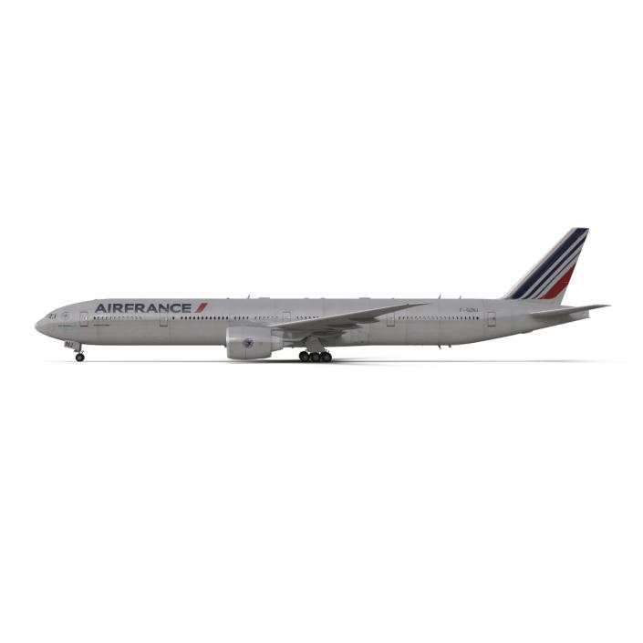 Boeing 777-300ER Air France Rigged 3D model