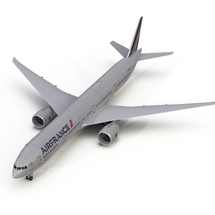 Boeing 777-300ER Air France Rigged 3D model