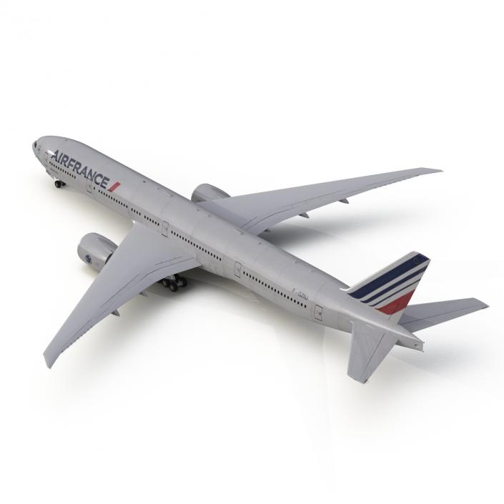 Boeing 777-300ER Air France Rigged 3D model