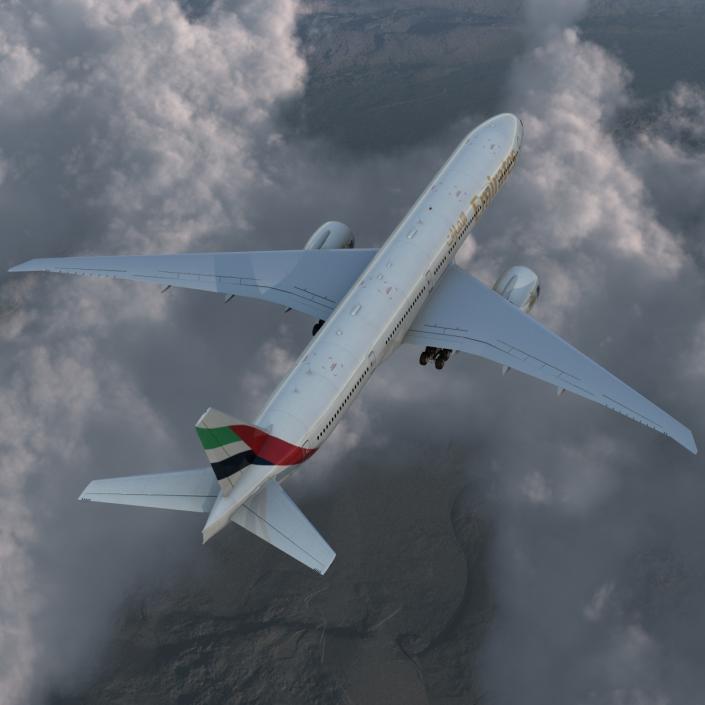 Boeing 777-300ER Emirates Airlines 3D model