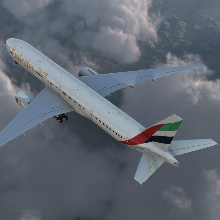 Boeing 777-300ER Emirates Airlines 3D model