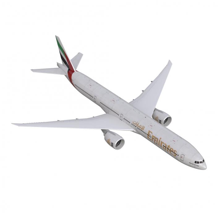 3D Boeing 777-300ER Emirates Airlines Rigged