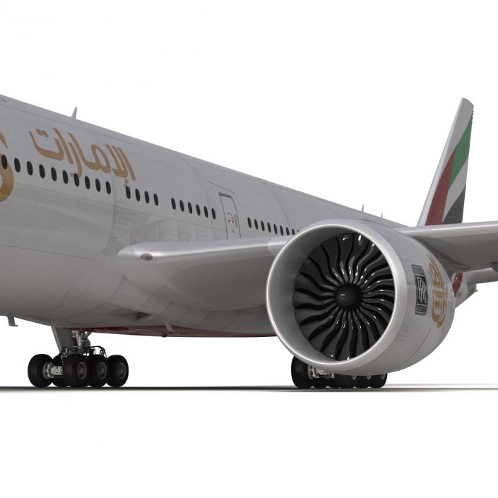 3D Boeing 777-300ER Emirates Airlines Rigged