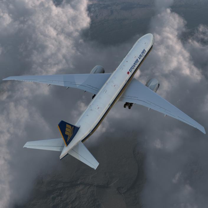 3D model Boeing 777-300ER Singapore Airlines