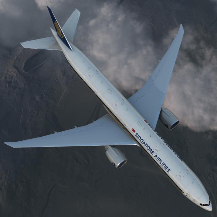 3D model Boeing 777-300ER Singapore Airlines