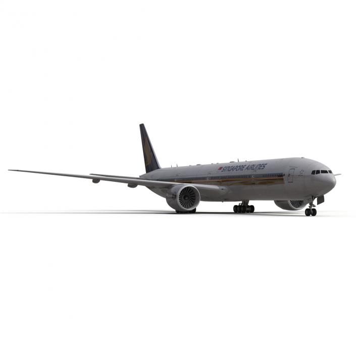 3D model Boeing 777-300ER Singapore Airlines