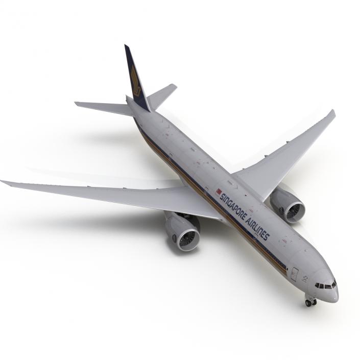 3D model Boeing 777-300ER Singapore Airlines