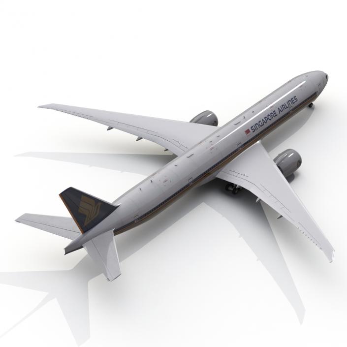 3D model Boeing 777-300ER Singapore Airlines