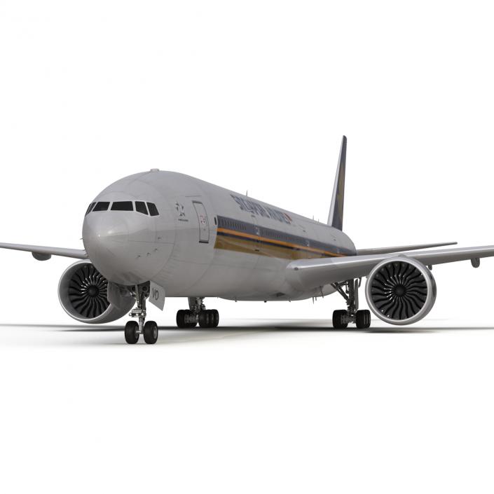 3D model Boeing 777-300ER Singapore Airlines