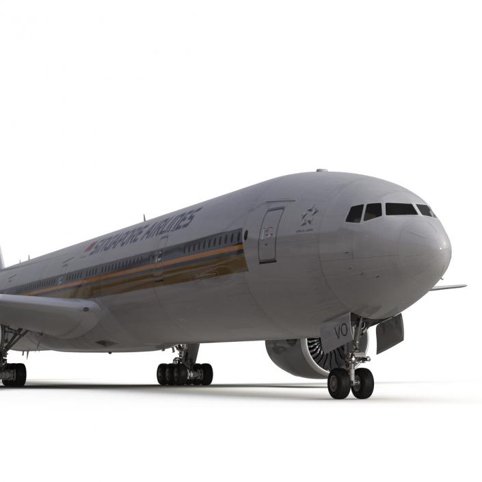 3D model Boeing 777-300ER Singapore Airlines