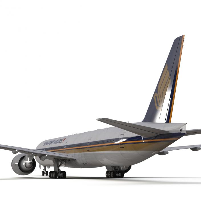 3D model Boeing 777-300ER Singapore Airlines