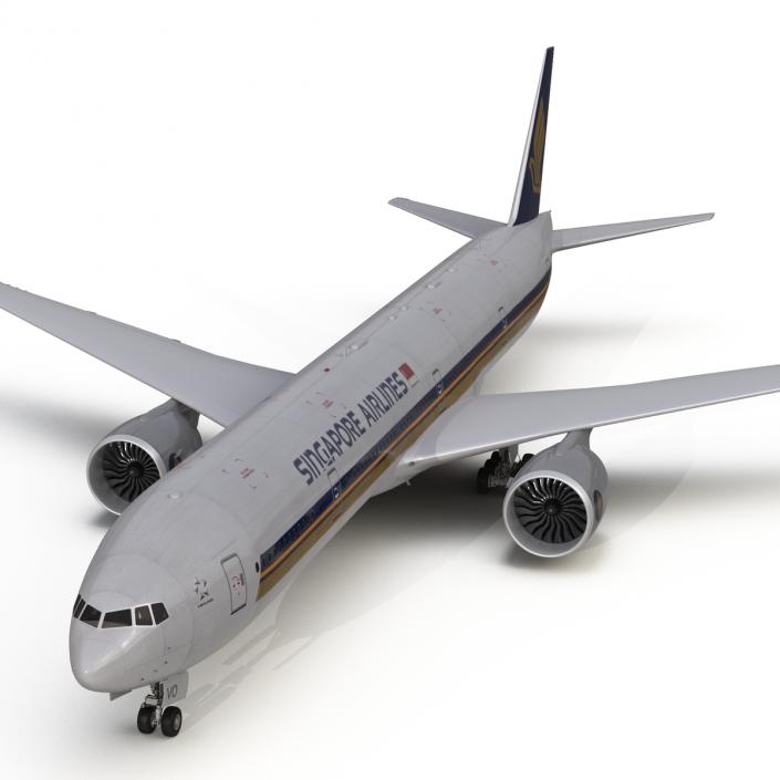 3D model Boeing 777-300ER Singapore Airlines