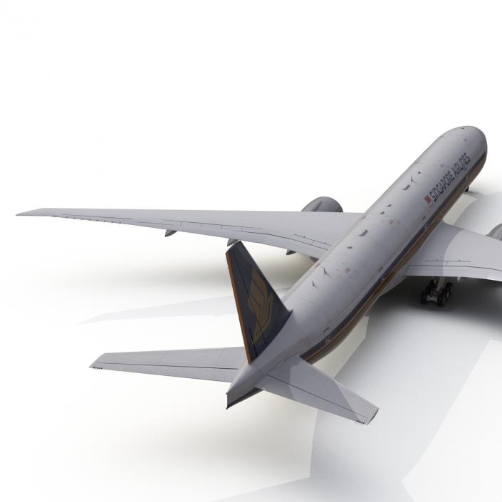 3D model Boeing 777-300ER Singapore Airlines