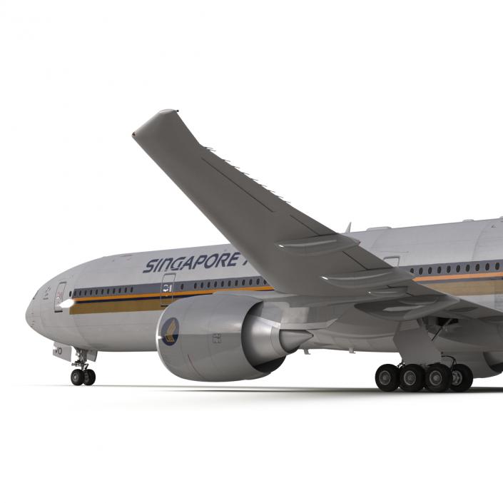 3D model Boeing 777-300ER Singapore Airlines