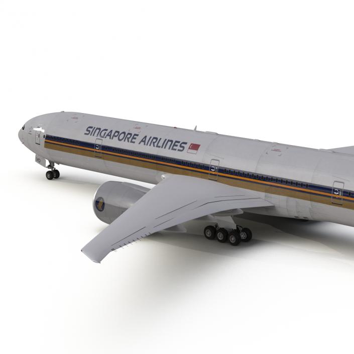 3D model Boeing 777-300ER Singapore Airlines