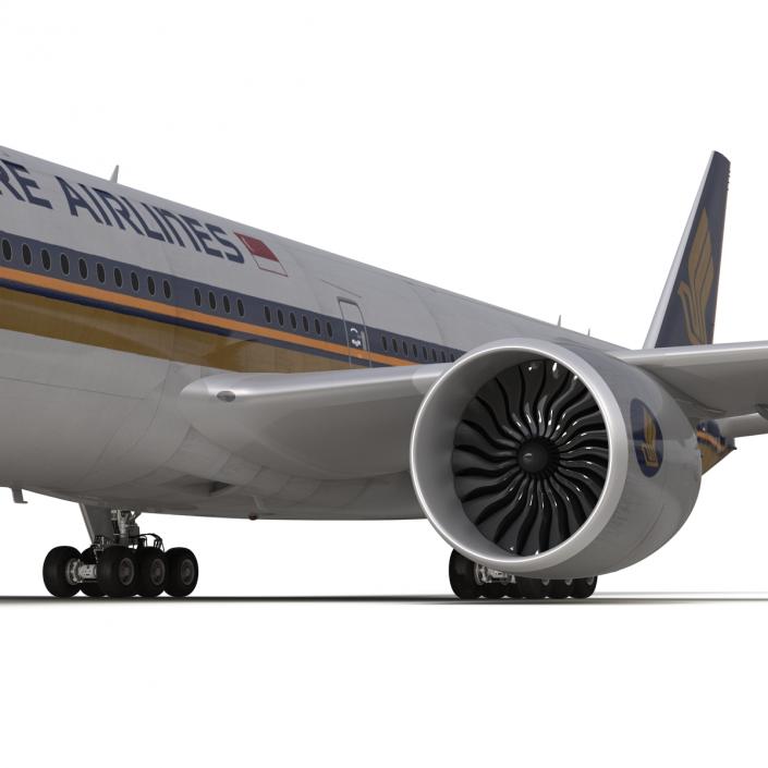 3D model Boeing 777-300ER Singapore Airlines